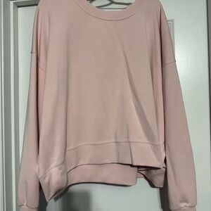 Blush Pink Lululemon softstreme cropped Women's Sweatshirt